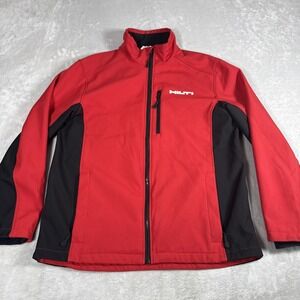 Hilti Jacket Mens XLarge Red Windstopper Softshell Full Zip Mesh Lined Workwear